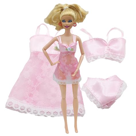 1set Sexy Pajamas Lingerie Lace Costumes Bra Underwear Dress For Barbie Doll Swimwear