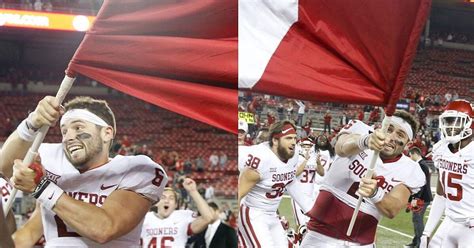 Ou Flashback Baker Mayfield Plants Flag After Victory At Ohio State On