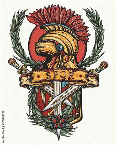 Ancient Rome Tattoo Soldier Gladiator Art Italian History Symbol Of