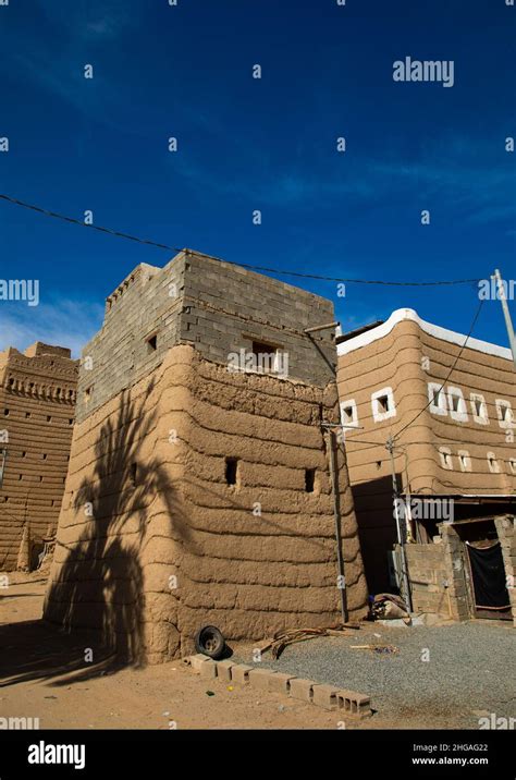Traditional Old Mud Houses Najran Province Najran Saudi Arabia Stock