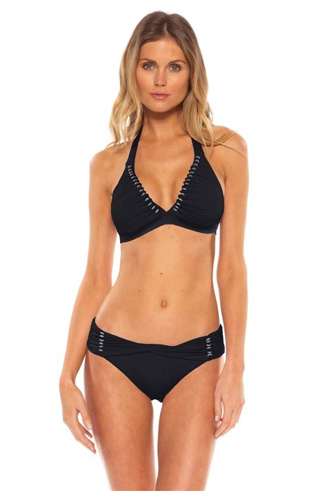 Becca By Rebecca Virtue Women S Reconnect Banded Halter Bikini Top Beachwear Central