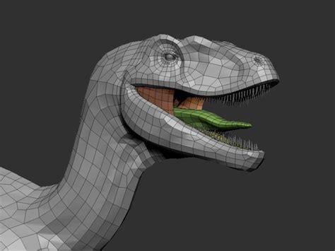 3d Velociraptor Dinosaur Rigged Realtime Vr Ar Low Poly 3d Model