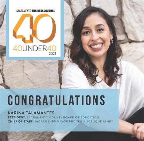 Karina Talamantes On Linkedin So Honored To Be Recognized As A 40