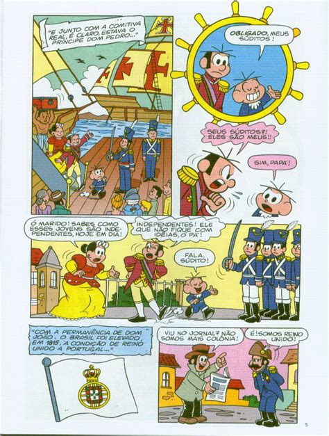 Saiba tudo sobre a ditadura militar no brasil. Independência do Brasil em quadrinhos - Turma da Mônica - Mundinho da Criança