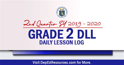 Grade 2 Daily Lesson Log 2nd Quarter DLL SY 2019 2020
