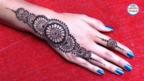 Easy Simple Mehndi Henna Designs For Hands Mandala Gol Tikki Mehendi