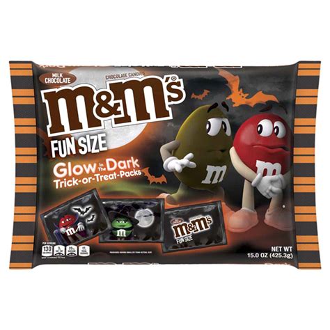 Mandms Halloween Glow In The Dark Milk Chocolate Candy Fun Size 15