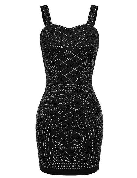 Meaneor Womens Sequin Embellished Sleeveless Sexy Club Bodycon Strap Dress Sexy Cocktail