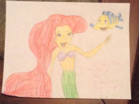 Draw Your Fav Pair Mine Is Ariel And Flounder I Love How Ariel Pushes