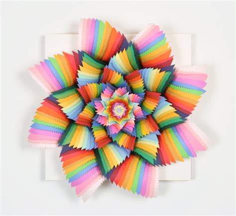 Psychedelic 3d Dimensional Papers Sculptures Art ~