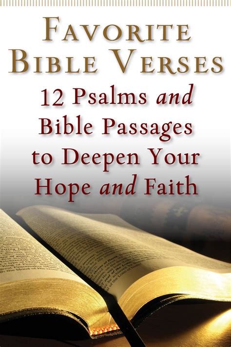 Favorite Bible Verses 12 Psalms And Bible Passages To Deepen Your Hope