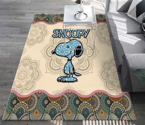 Snoopy Mandala Vintage Rugsnoopy Area Rugsnoopy Show Floor Etsy