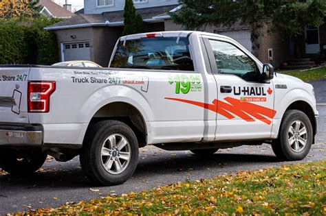 Uhaul Rental Pickup Truck In A Suburban Driveway Stock Photo Download