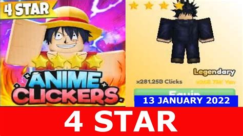 New Update 4 Star Companions Stars Anime Clicker Simulator Roblox