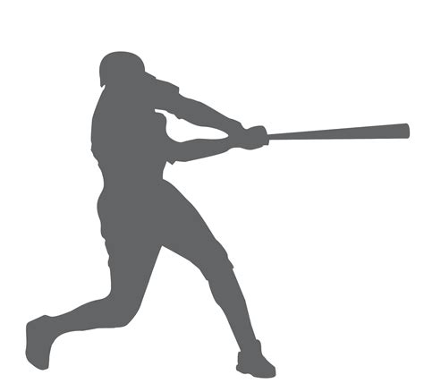 Baseball Player Silhouette Vector Free At Getdrawings Free Download