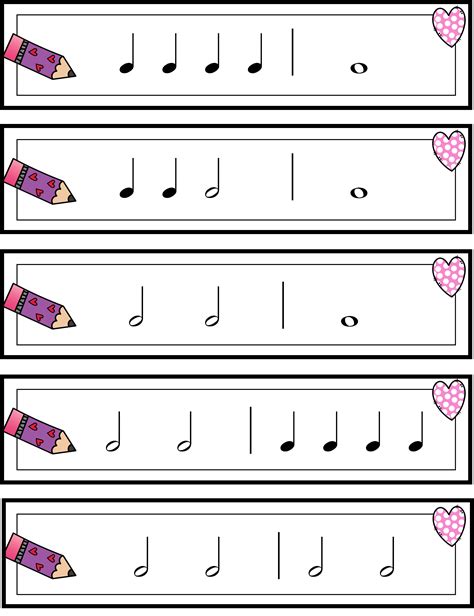Valentines Rhythm Dictation My Music Resource