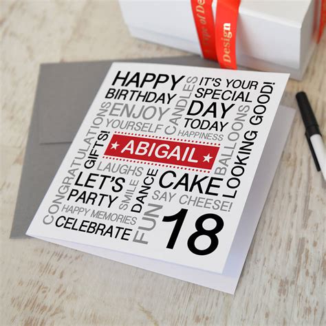 Personalised 18th Birthday Card By A Type Of Design