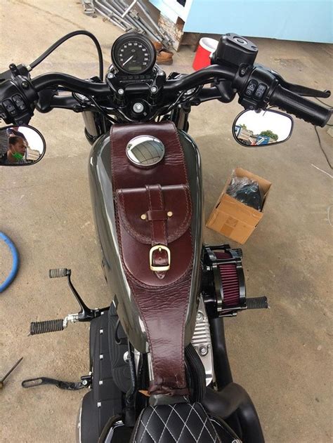 Bag Strap Tank For Hd Sportster All Model Fuel Real Leather Etsy