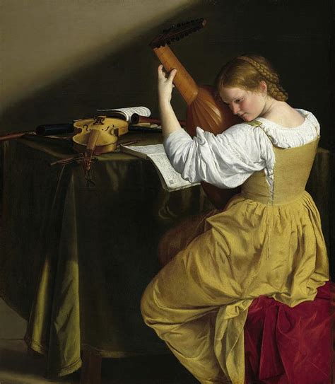The Lute Player Painting By Orazio Gentileschi Fine Art America