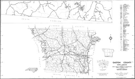 2000 Road Map Of Gaston County North Carolina