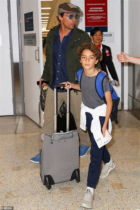 Matthew McConaughey 50 Touches Down In Sydney With Son Levi 10