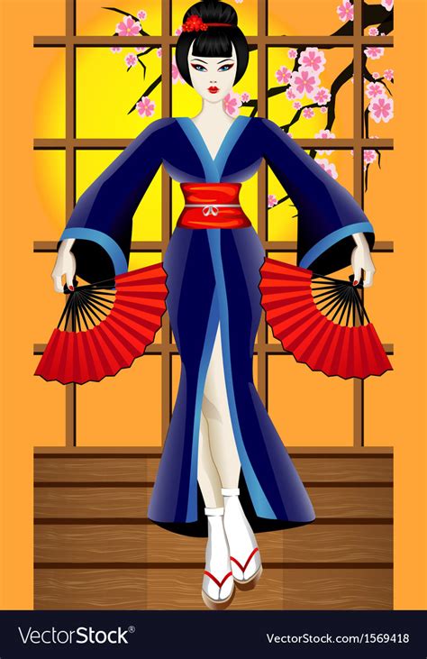 Geisha Royalty Free Vector Image Vectorstock