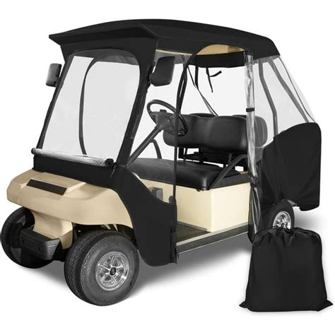 10l0l Deluxe Golf Cart Cover For Club Car Ds Transparent Window 420d