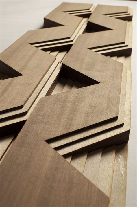 Atelier Anthony Roussel Étagé Wood Tile Collection 01 Walnut And Birch Wood Wood