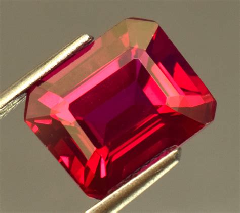 Natural Red Ruby Emerald Cut 915 Ct Loose Gemstone Treated Etsy
