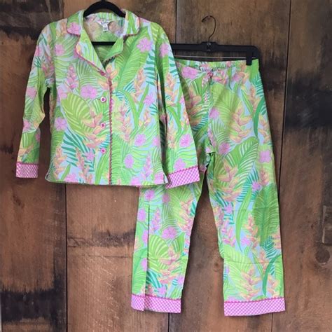 Lilly Pulitzer Intimates And Sleepwear Palm Print Pajamas Lilly