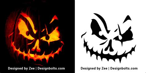 10 Free Scary Halloween Pumpkin Carving Stencils Patterns And Ideas 2018