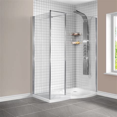 1400 X 900mm Curved Right Hand Walk In Shower Enclosure With Shower Tray Better Bathrooms