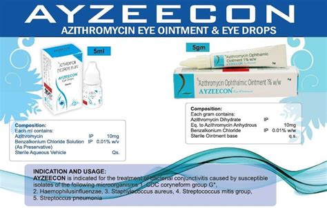 Indiana Drops Azithromycin Eye Drop Packaging Size 5ml At Rs 30piece