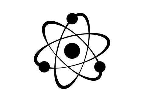 Black Atom Icon Free Vector - SuperAwesomeVectors | Vector free, Vector, Free vector illustration