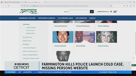 Farmington Hills Police Launch Webpage Dedicated To Cold Case Missing Person Investigations
