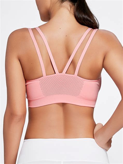 23 Off Padded Strappy Back Sports Bra Rosegal