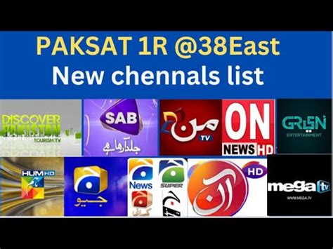 New Chennals List Of Paksat 1R 38East C Band Satellite On 6feet Dish