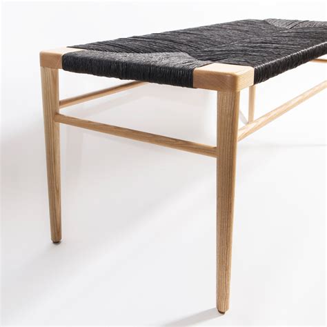 Add some extra seating to your entryway or bedroom with this simple diy modern woven bench. Woven Rush Bench | Mel Smilow | Smilow Furniture | SUITE NY