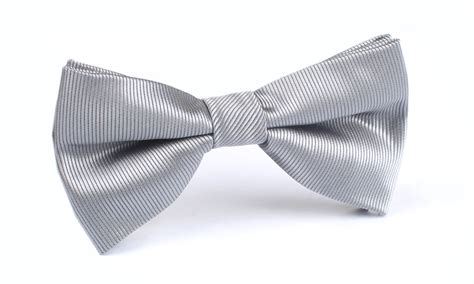 Silver Bow Tie Light Grey Bow Ties Mens Luxury Pre Tied Bowtie Au