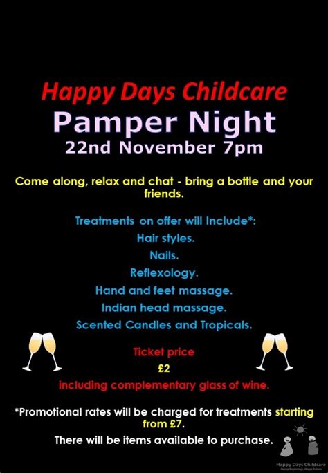 Pamper Night Happy Days Childcare