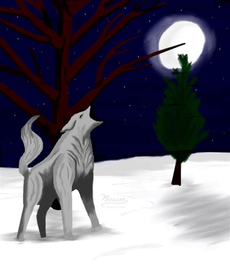 Winter Howl Digital By Goddessspiritwolf On Deviantart