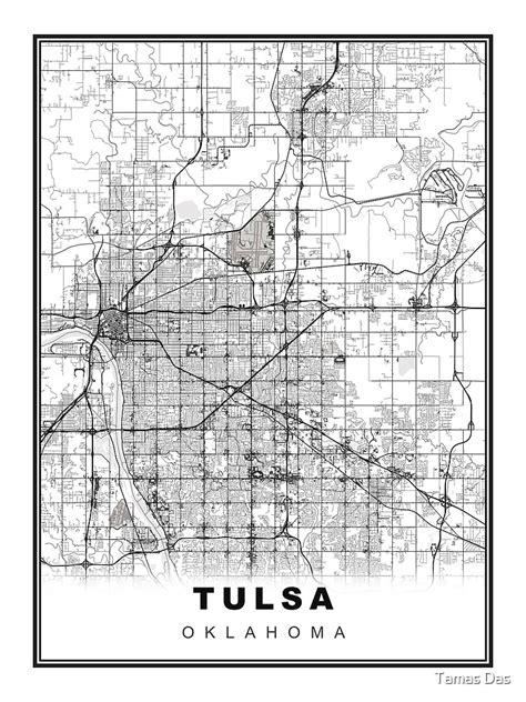 Póster Mapa De Tulsa De Sibudas Redbubble