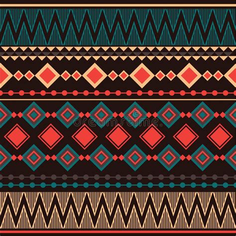 Seamless Aztec Background Vector Illustration Decorative Design Stock