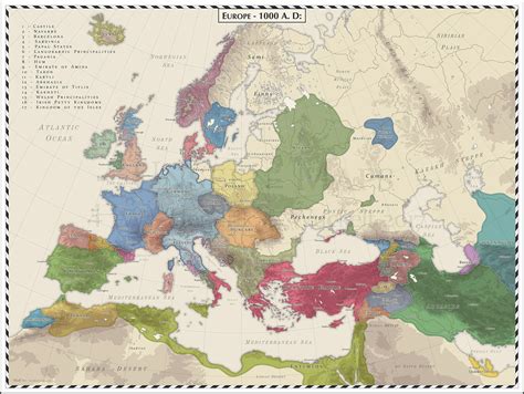 Map: Europe - 1000 AD - The Sounding Line