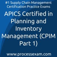Apics Certified In Planning And Inventory Management Cpim Part