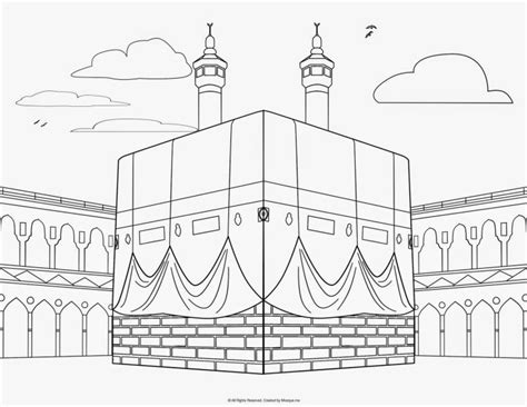 Gambar Mewarnai Masjid Warna Halaman Mewarnai Gambar