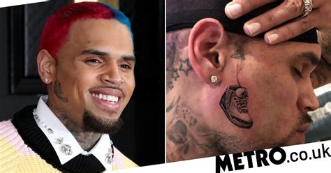 Chris Brown Reveals Huge New Face Tattoo For His Love Of Trainers