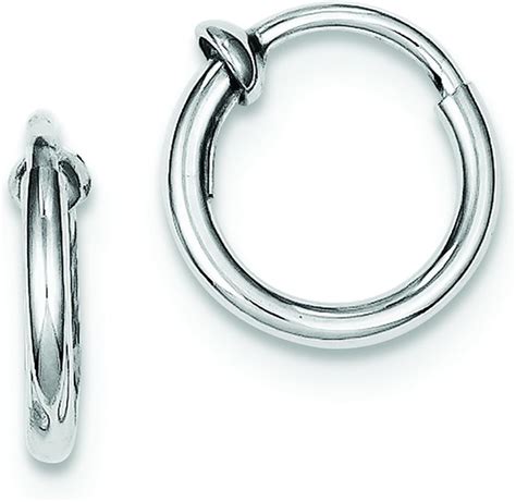 Amazon Com Sterling Silver Mm Polished Endless Hoop Earrings