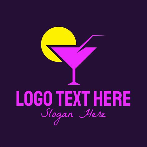 Purple Cocktail Bar Logo Brandcrowd Logo Maker
