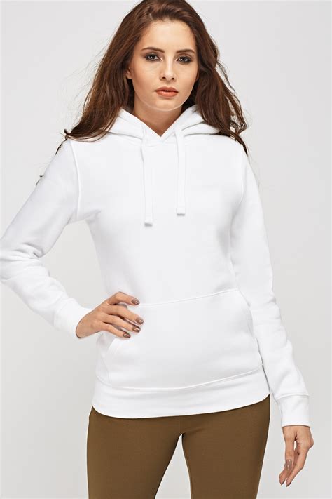 White Hooded Sweatshirt Just 7